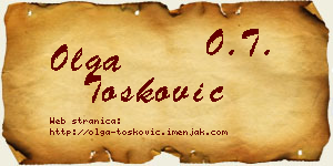 Olga Tošković vizit kartica